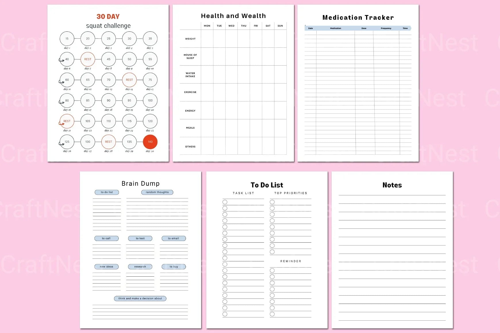 Fitness Planner Guide - CraftNest - Digital Crafting and Art