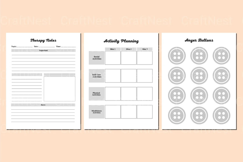 Health Self-Care Planner - CraftNest - Digital Crafting and Art