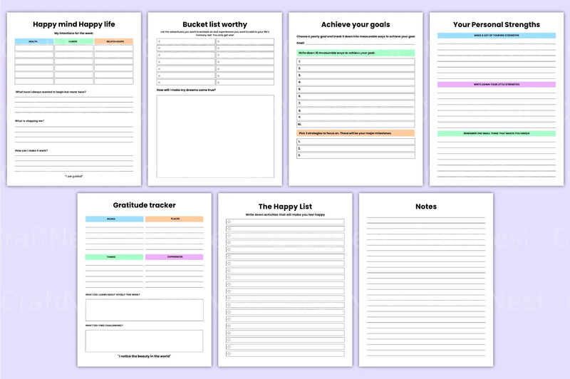 Wellness Lifestyle Organizer - CraftNest - Digital Crafting and Art