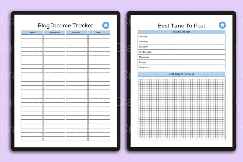Social Media Planner Template - CraftNest - Digital Crafting and Art