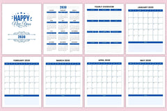 Yearly Monthly Planner Template - CraftNest - Digital Crafting and Art