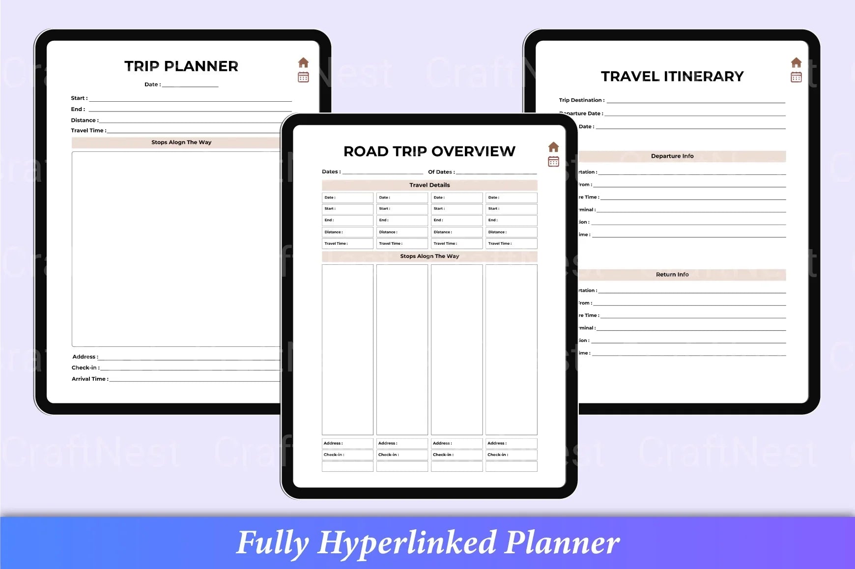 Travel Planner Guide - CraftNest - Digital Crafting and Art