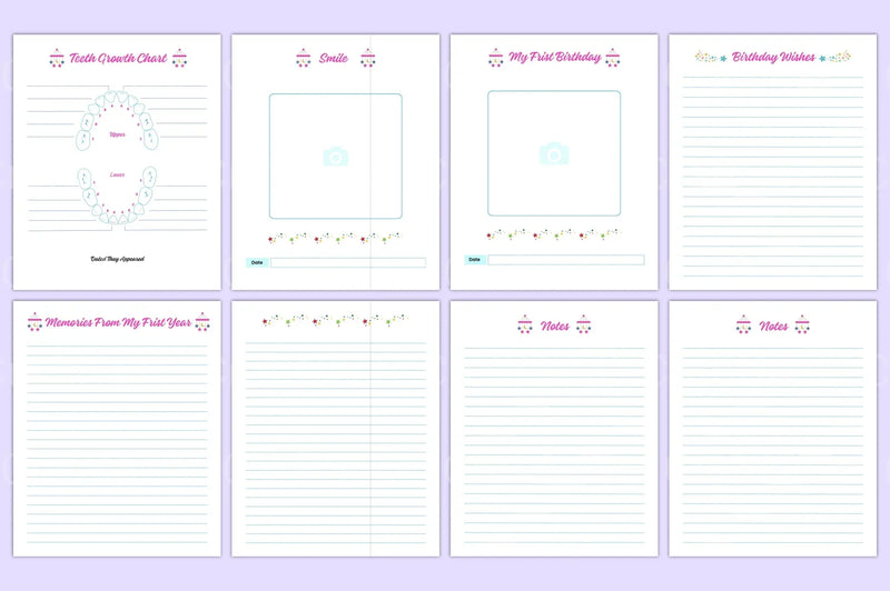 Baby Memory Book: First Year Keepsake - CraftNest - Digital Crafting and Art