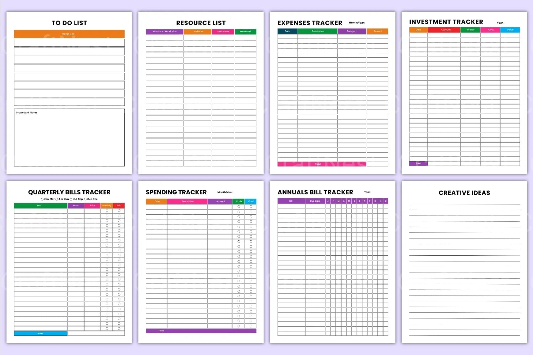 Business Management Organizer - CraftNest - Digital Crafting and Art