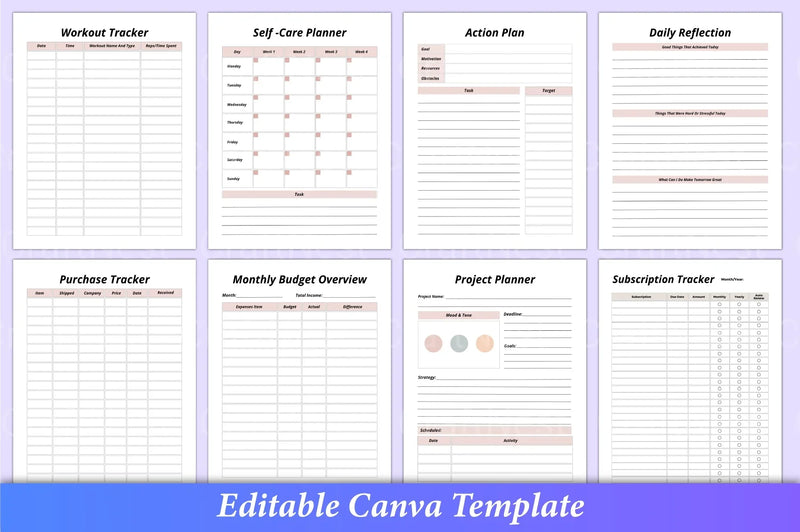 Girl Boss Planner Canva Template - CraftNest - Digital Crafting and Art