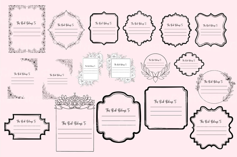 This Book Belongs To: Personalized Bookplate Design - CraftNest - Digital Crafting and Art