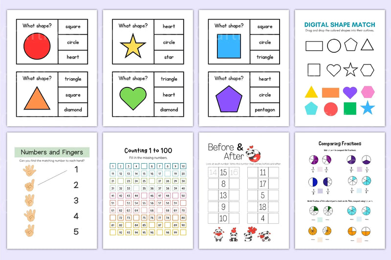 Math Activity Book for Kids - CraftNest - Digital Crafting and Art