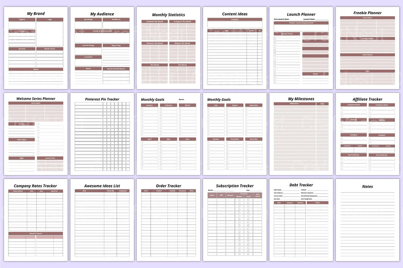 Ultimate Planner Sheets for Organization and Productivity - CraftNest - Digital Crafting and Art