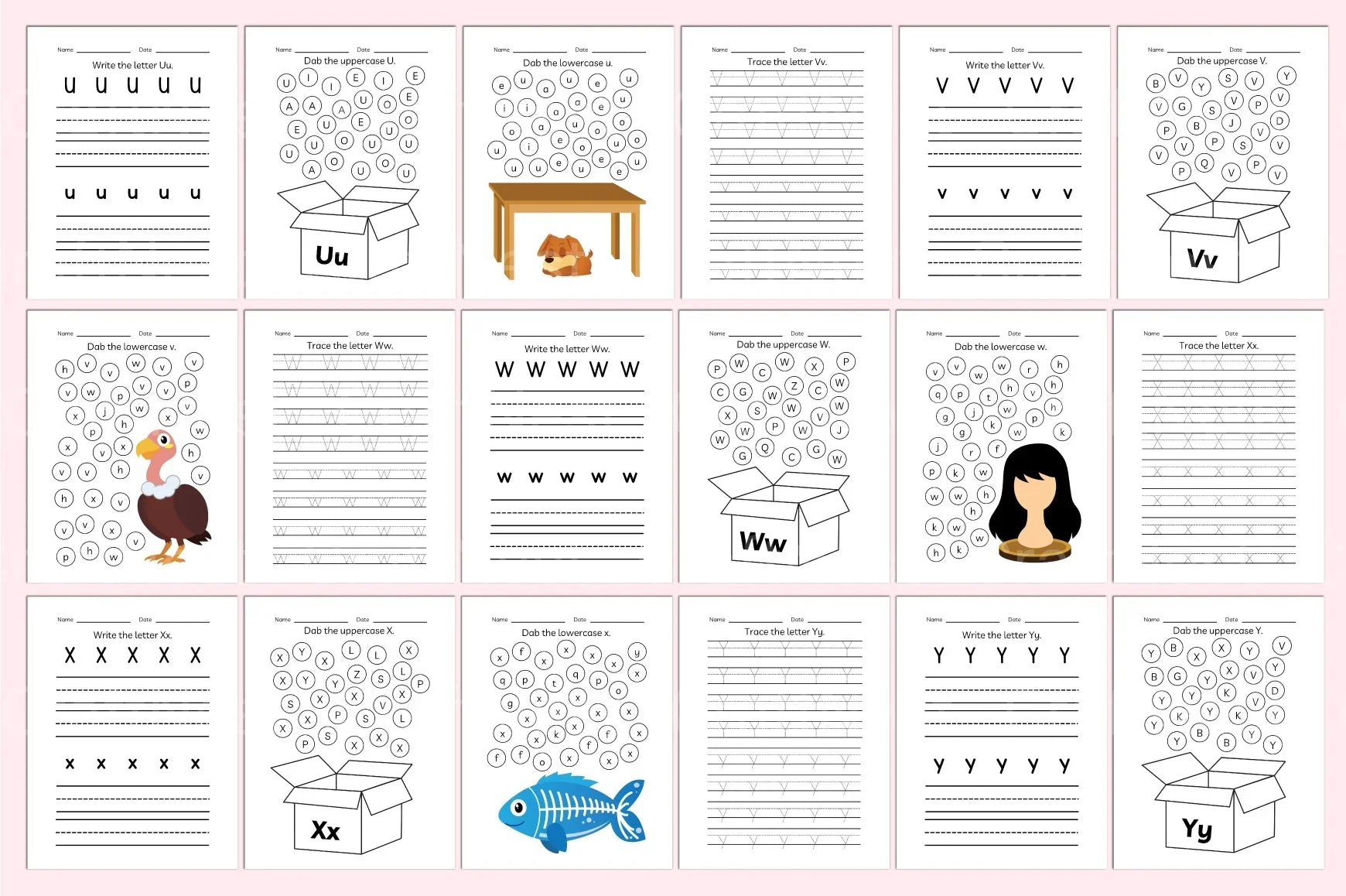 Preschool Alphabet Workbook for Early Learning - CraftNest - Digital Crafting and Art