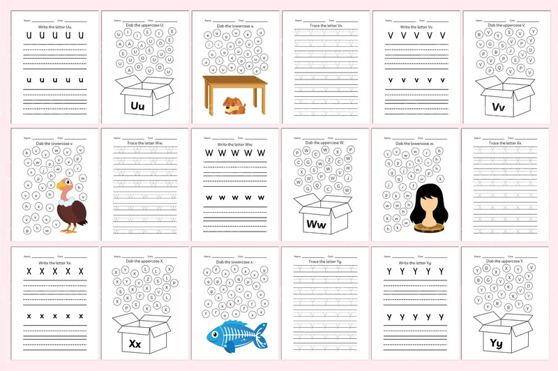 Preschool Alphabet Workbook for Early Learning - CraftNest - Digital Crafting and Art