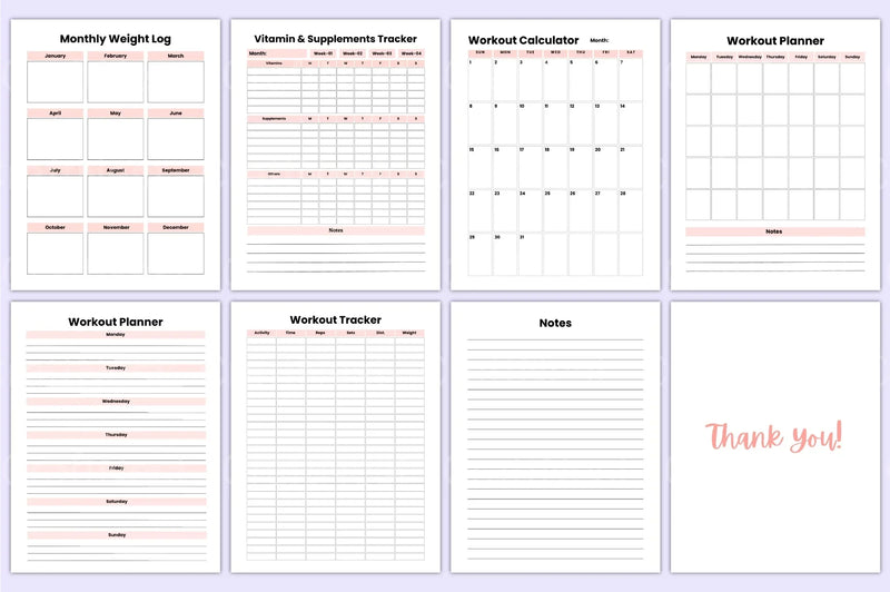 Weight Loss Planner - CraftNest - Digital Crafting and Art