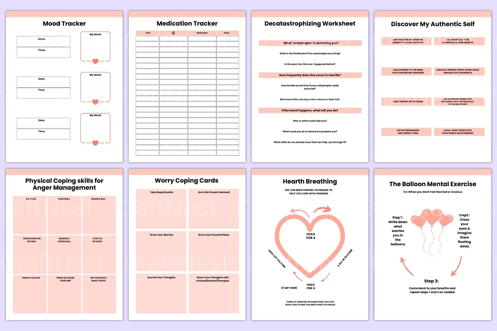 PTSD Trauma Recovery Workbook - CraftNest - Digital Crafting and Art