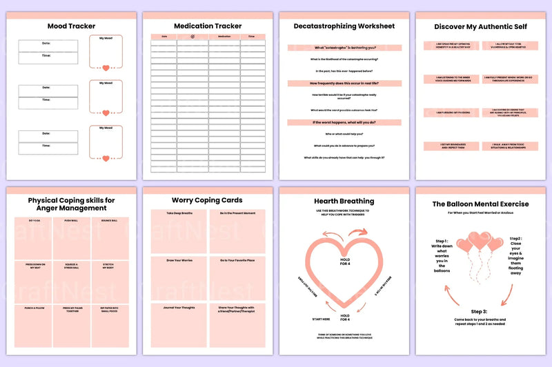 PTSD Trauma Recovery Workbook - CraftNest - Digital Crafting and Art