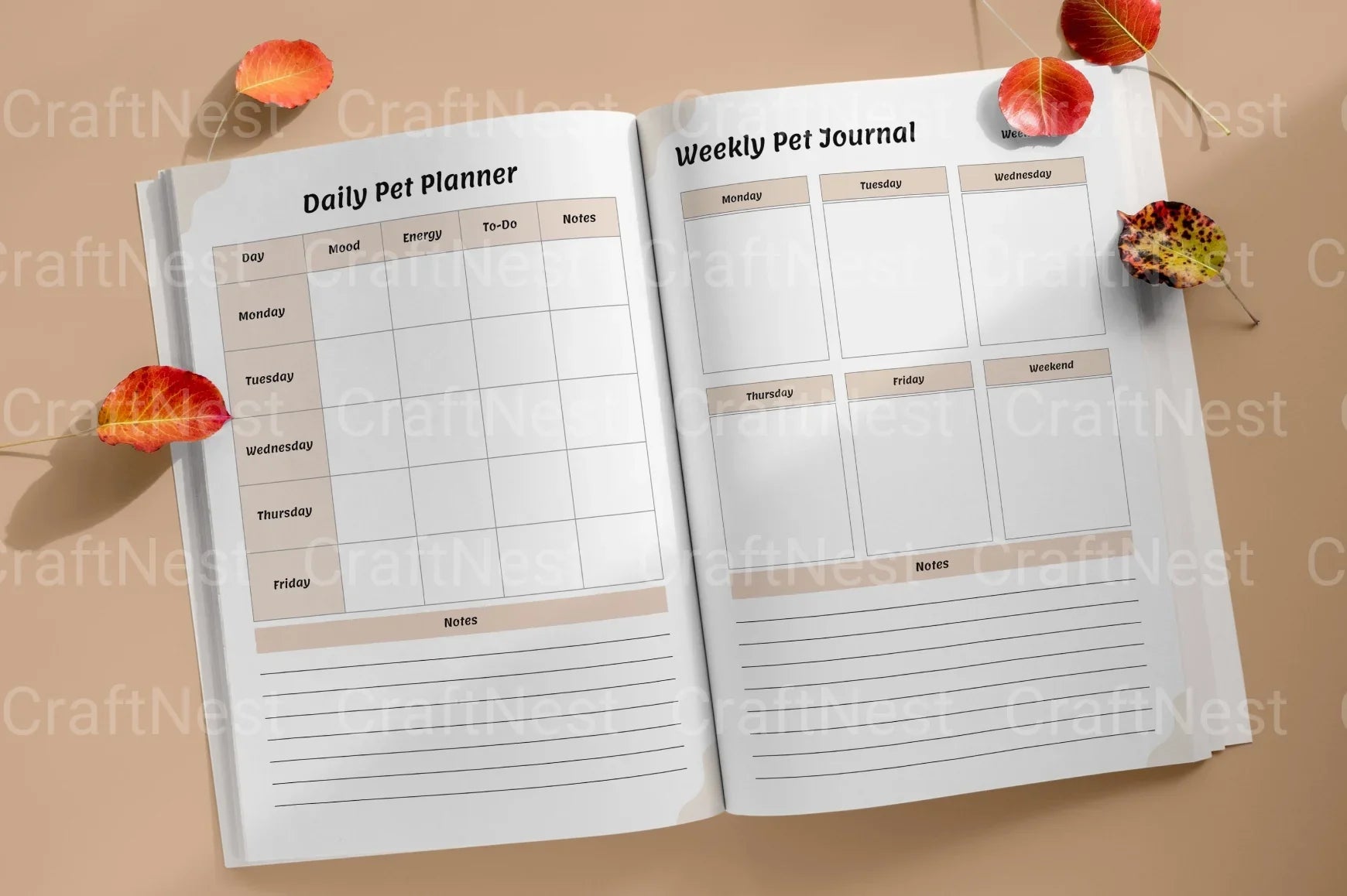 Pet Care Planner: Organize Your Pet's Needs - CraftNest - Digital Crafting and Art