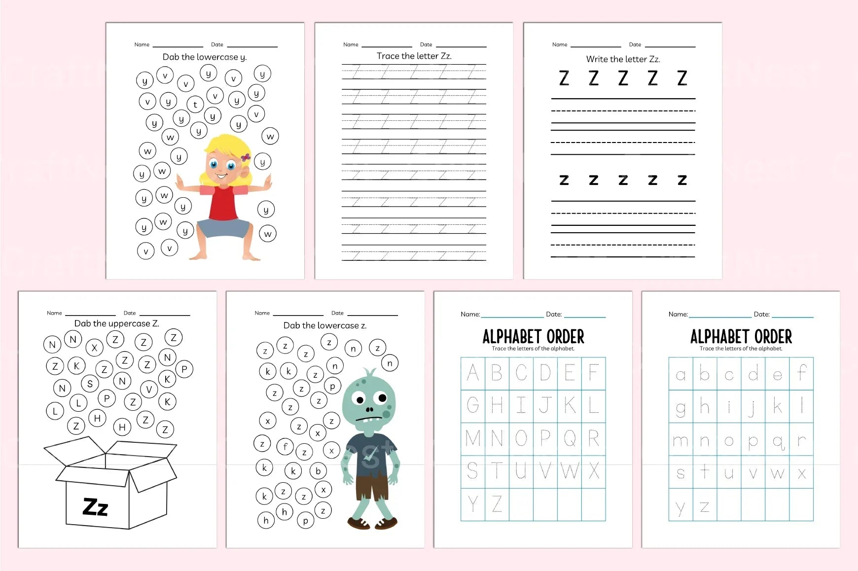 Preschool Alphabet Workbook for Early Learning - CraftNest - Digital Crafting and Art