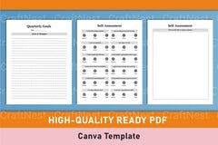 Self Care Wellness Planner Template on Canva - CraftNest - Digital Crafting and Art