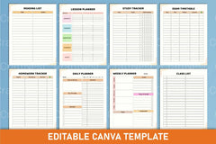 Student Planner Canva Template - CraftNest - Digital Crafting and Art