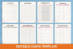 Customizable Teacher Planner Template - CraftNest - Digital Crafting and Art