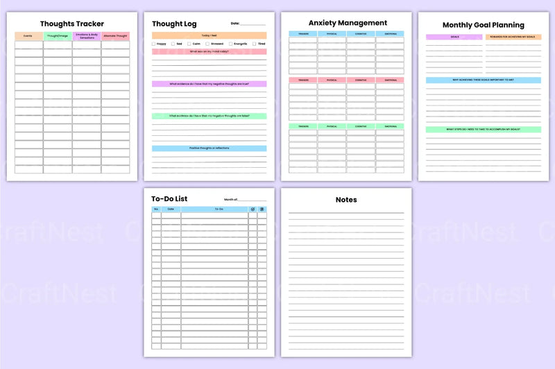 Therapy Healing Workbook for Personal Growth - CraftNest - Digital Crafting and Art