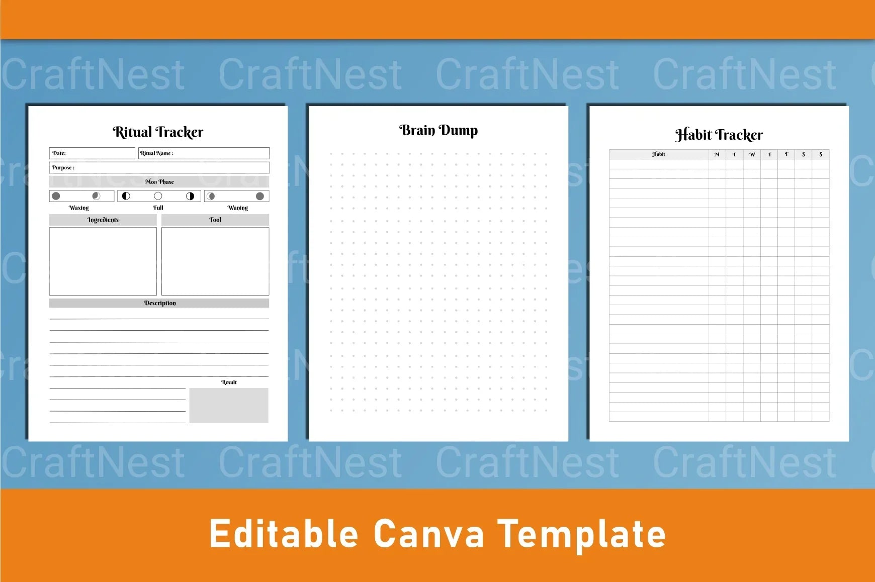 Witchy Planner Canva Template - CraftNest - Digital Crafting and Art