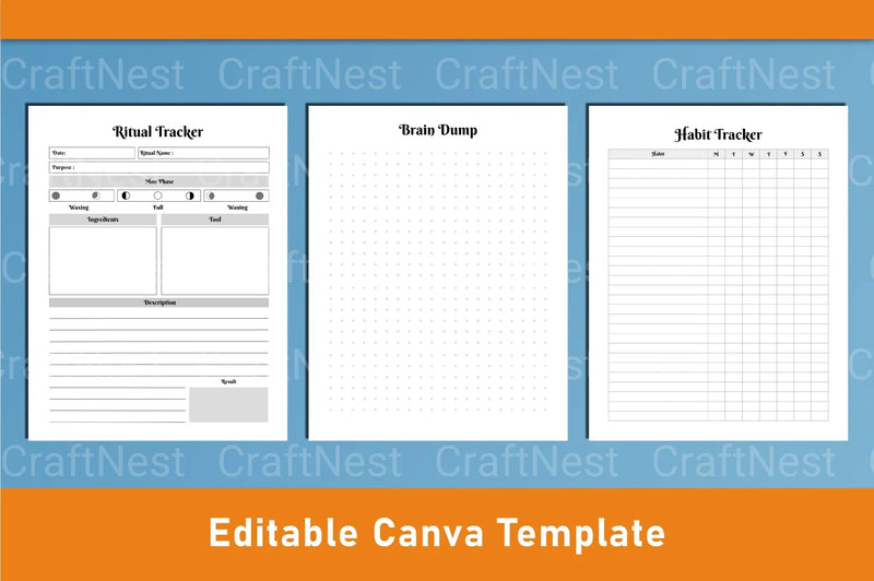 Witchy Planner Canva Template - CraftNest - Digital Crafting and Art