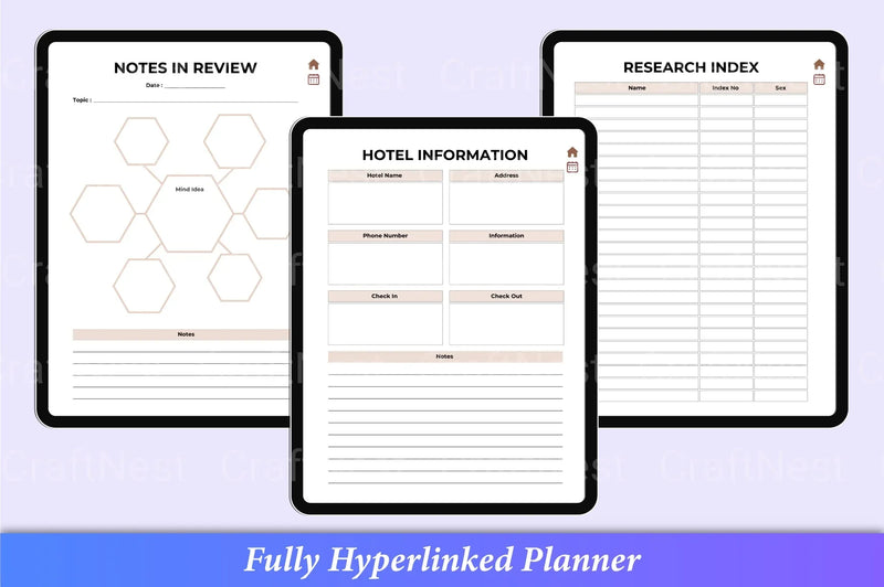 Travel Planner Guide - CraftNest - Digital Crafting and Art