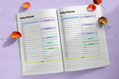 Rainbow Undated Planner for Daily Organization - CraftNest - Digital Crafting and Art