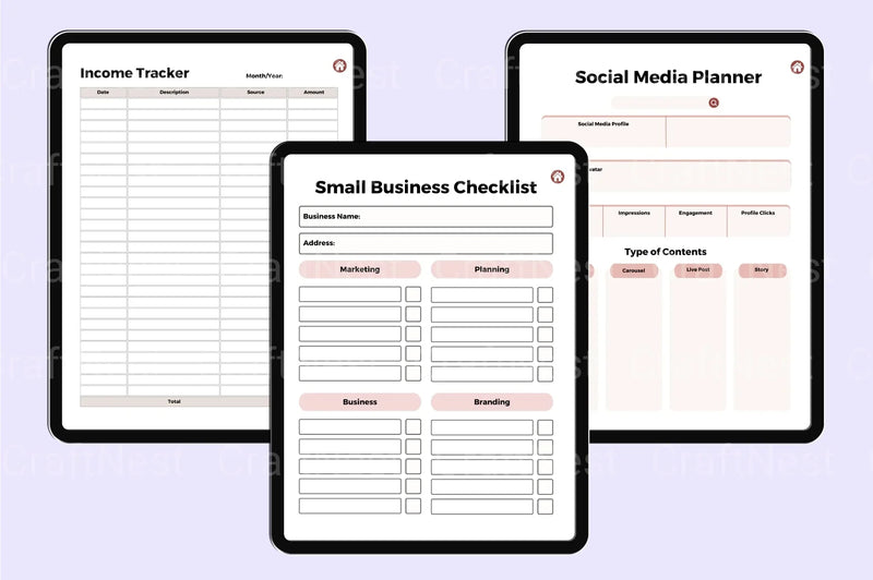 Small Business Planner Guide - CraftNest - Digital Crafting and Art