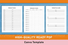 Medical Planner Template - CraftNest - Digital Crafting and Art