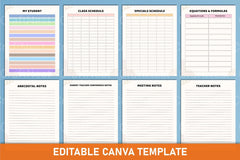 Customizable Teacher Planner Template - CraftNest - Digital Crafting and Art