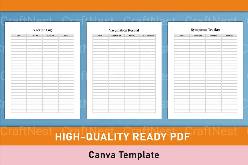 Medical Planner Template - CraftNest - Digital Crafting and Art