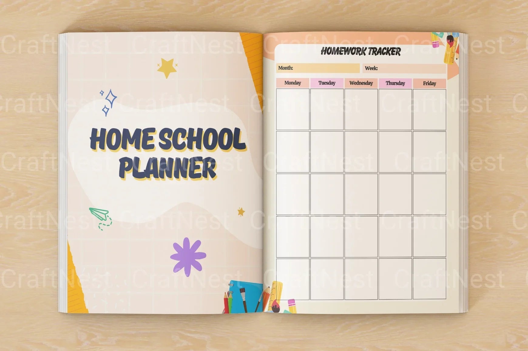 Ultimate Homeschool Planner for Effective Learning - CraftNest - Digital Crafting and Art