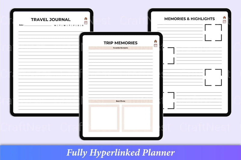 Travel Planner Guide - CraftNest - Digital Crafting and Art