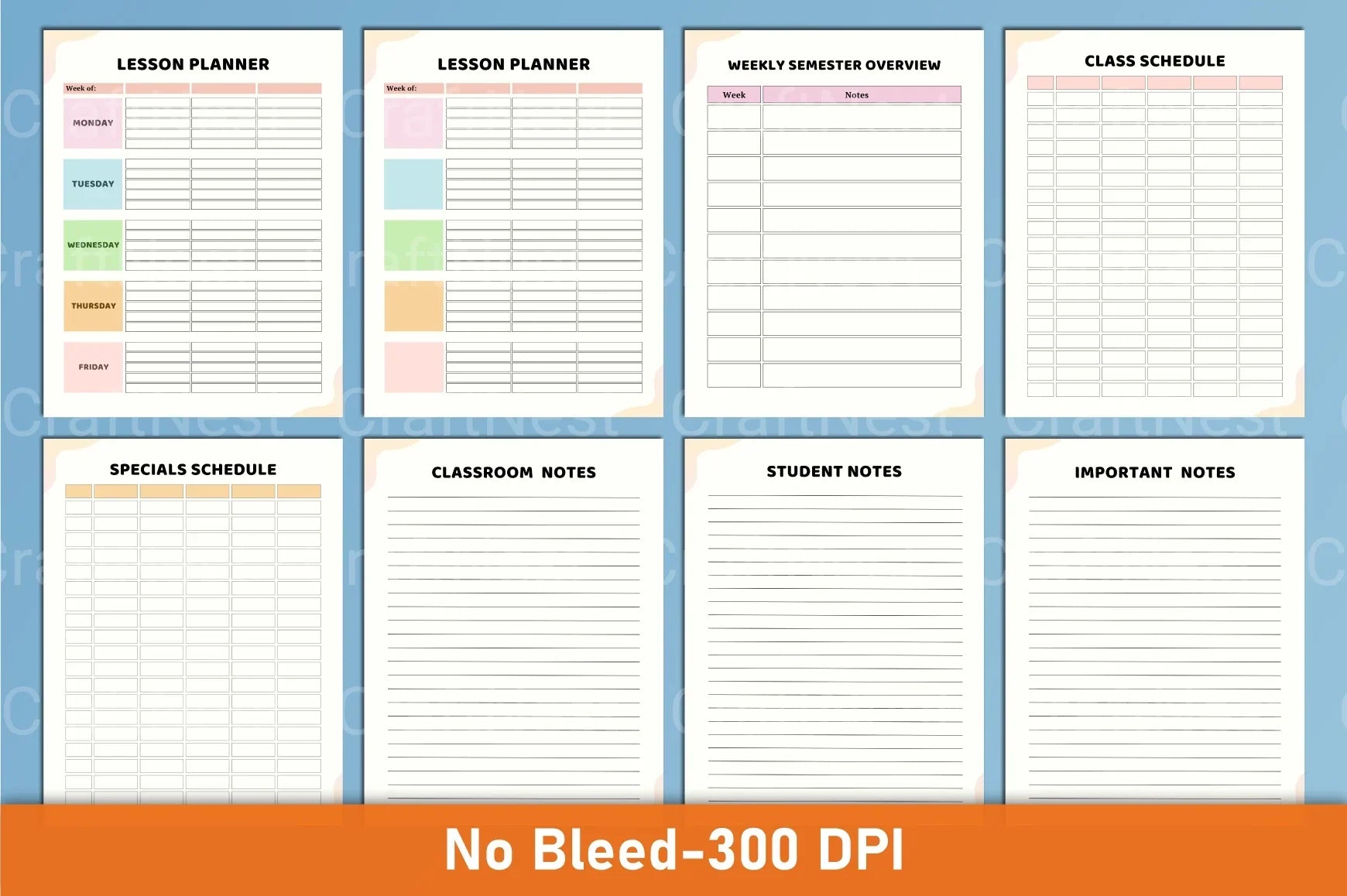 Student Planner Canva Template - CraftNest - Digital Crafting and Art