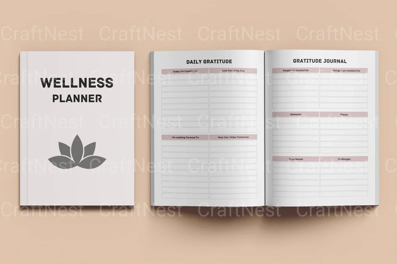 Wellness Planner Canva Interior Design - CraftNest - Digital Crafting and Art