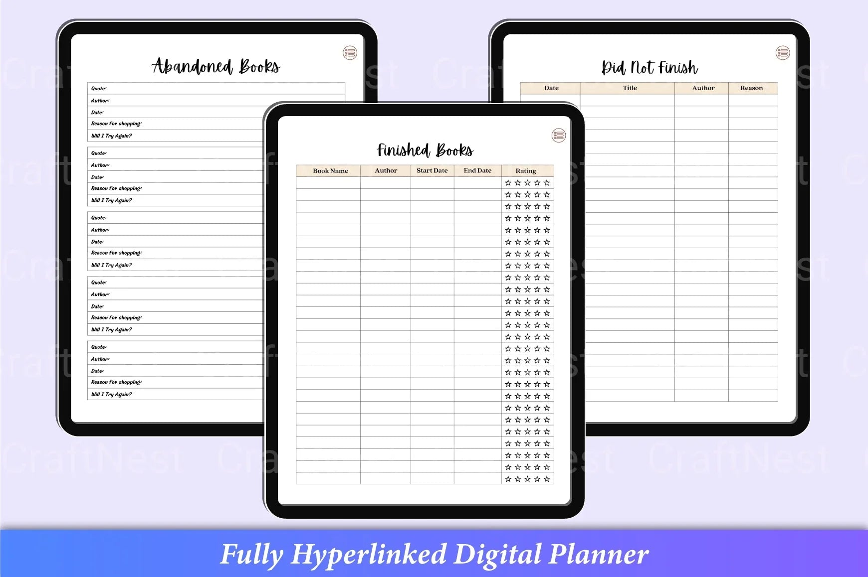 Reading Planner Guide - CraftNest - Digital Crafting and Art