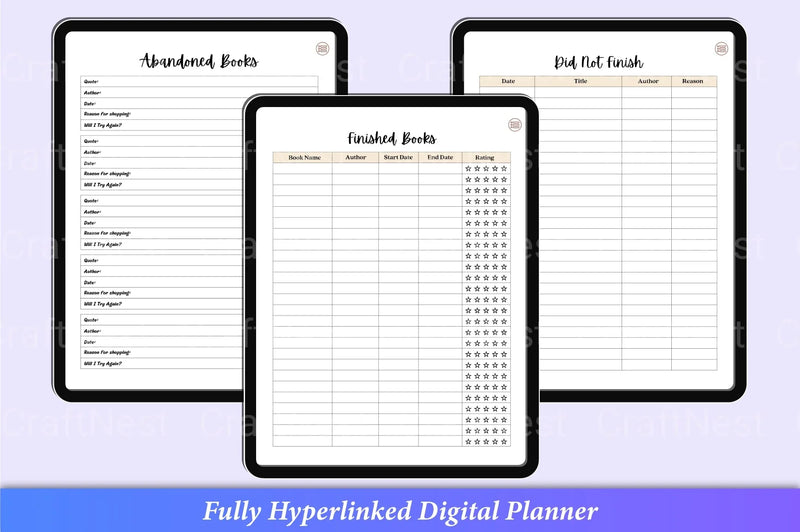 Reading Planner Guide - CraftNest - Digital Crafting and Art