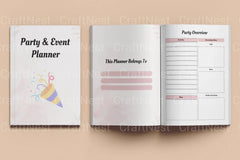 Party Event Planner Canva Template - CraftNest - Digital Crafting and Art