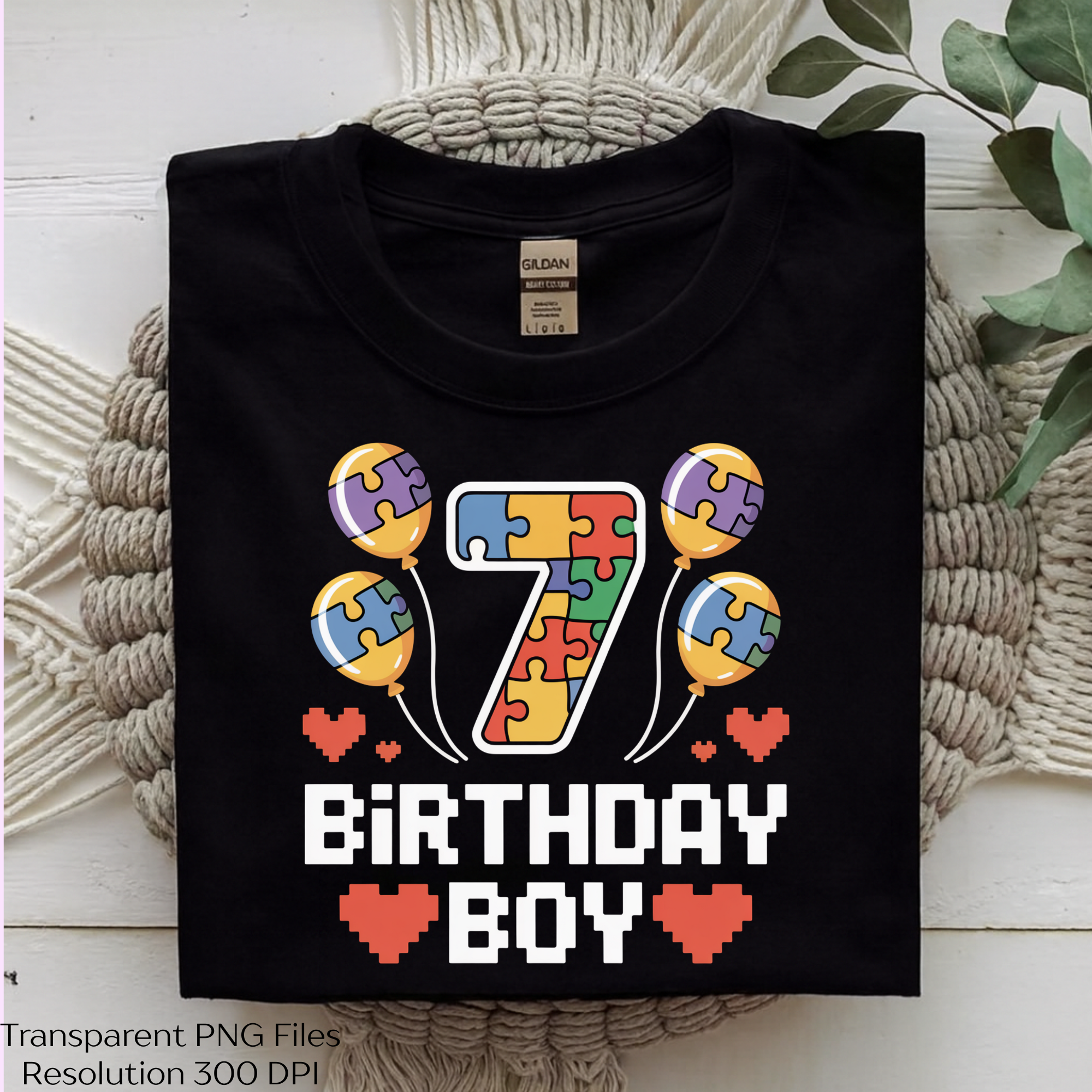 Birthday Boy Autism Tee Clipart Bundle