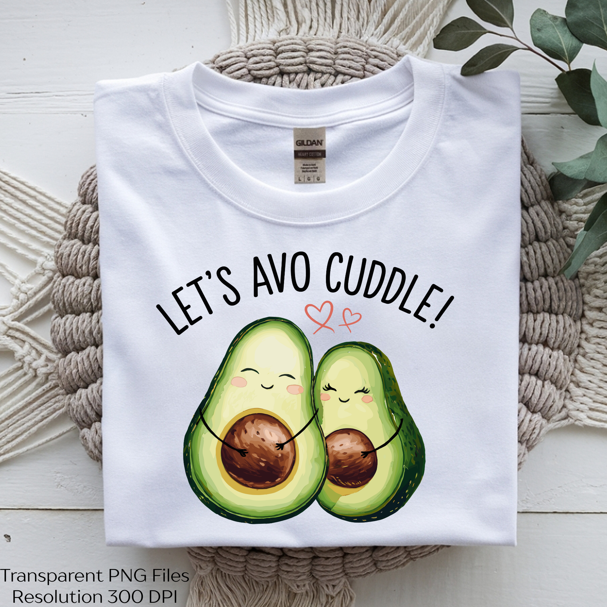 Avo Cuddle Cute Avocado Valentine SVG Clipart Bundle