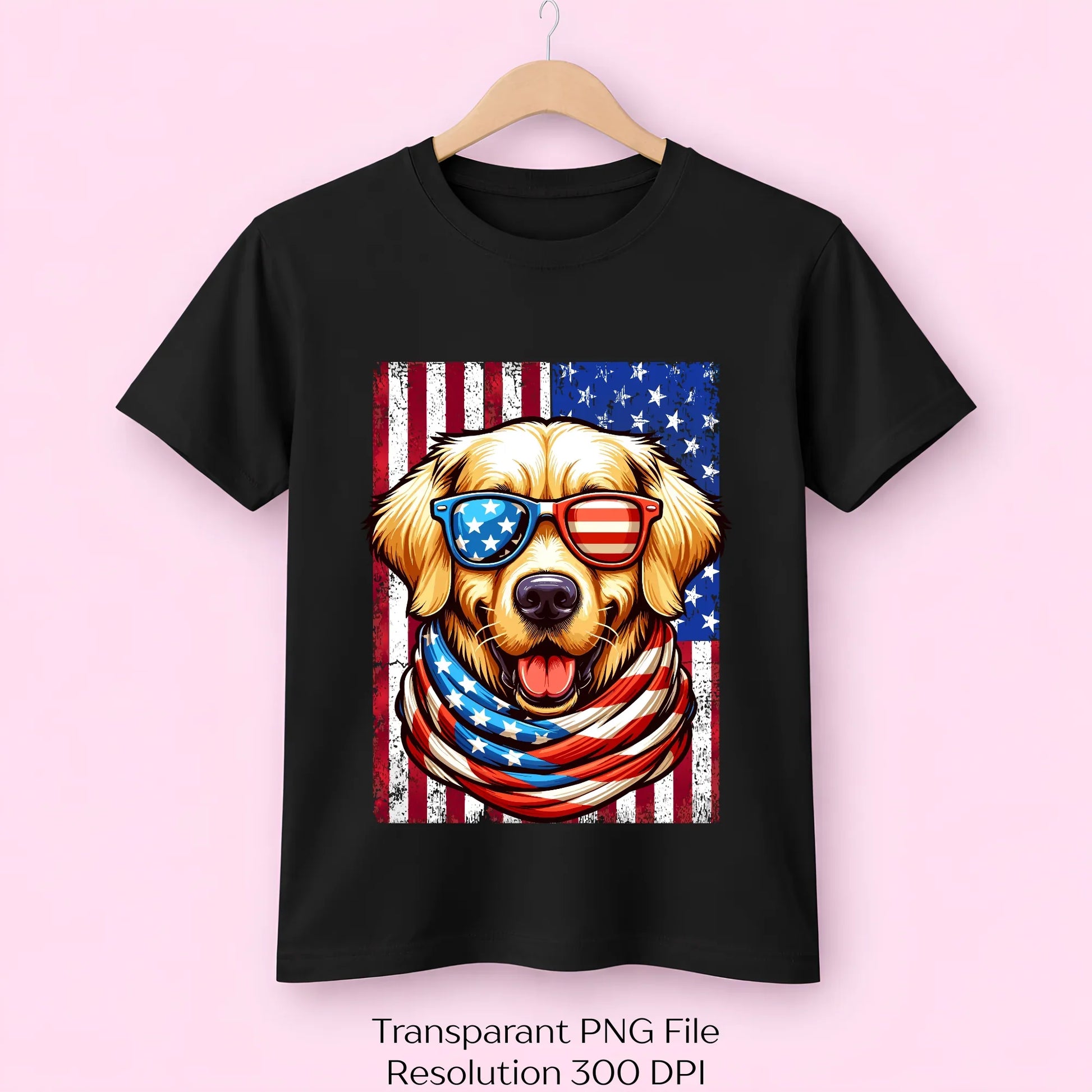 Golden Retriever 4th of July Vector Clipart Bundle - CraftNest - Digital Crafting and Art