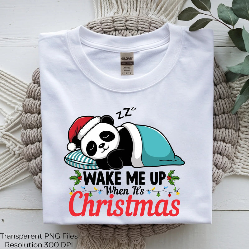 Wake Me Up When It's Christmas Panda SVG Bundle - CraftNest - Digital Crafting and Art