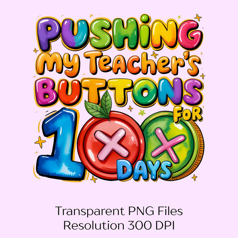 Days of School Teacher Buttons Clipart Bundle - CraftNest - Digital Crafting and Art