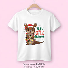 Otter Reindeer Christmas Animal Clipart Bundle - CraftNest - Digital Crafting and Art