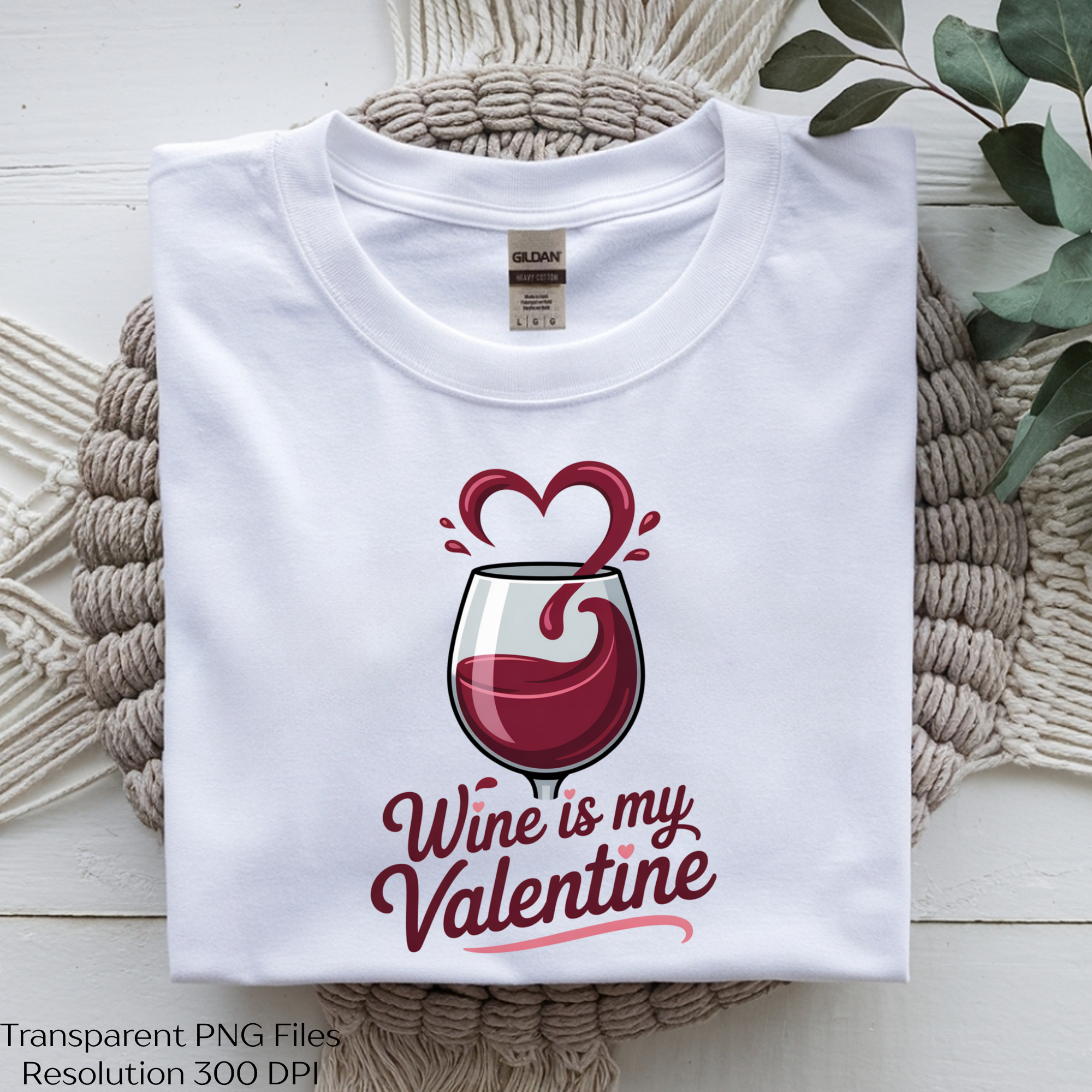 Wine Is My Valentine Lover Clipart Bundle