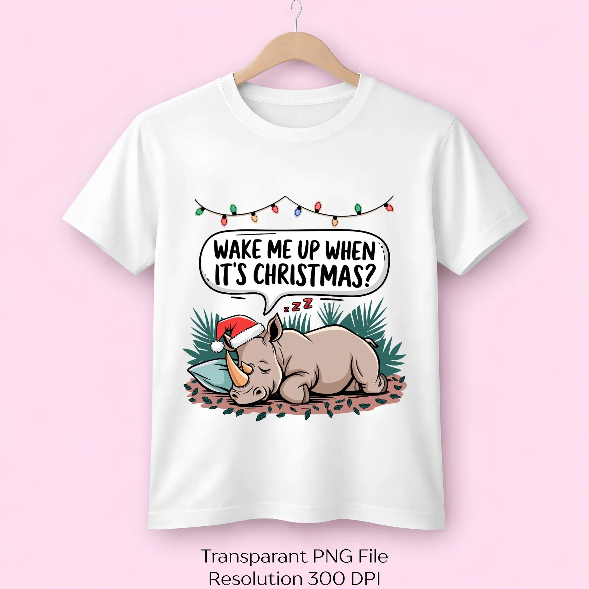 Christmas Wake Me Up When It's Rhinoceros Clipart Bundle - CraftNest - Digital Crafting and Art