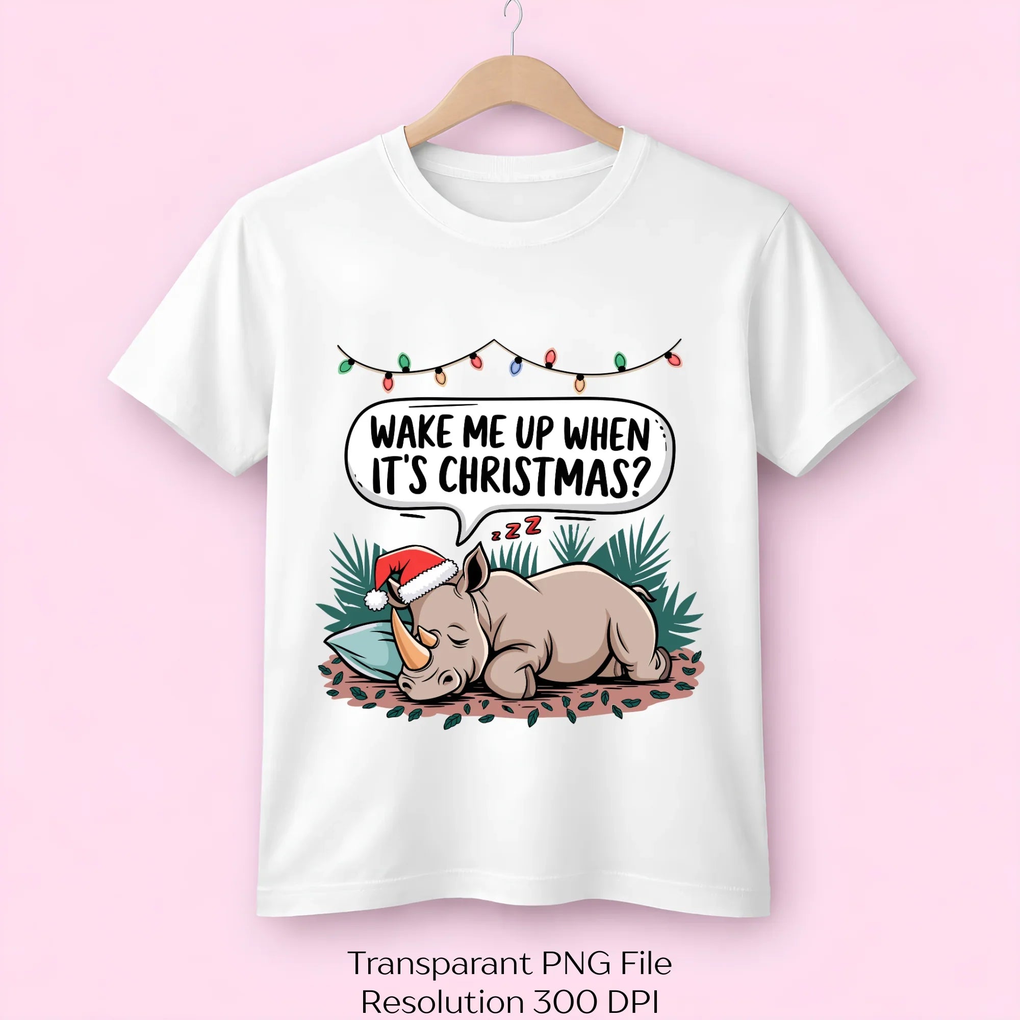 Christmas Wake Me Up When It's Rhinoceros Clipart Bundle - CraftNest - Digital Crafting and Art