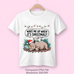Christmas Wake Me Up When It's Rhinoceros Clipart Bundle - CraftNest - Digital Crafting and Art