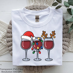 Christmas Wine Glass Holiday Drink Clipart Bundle - CraftNest - Digital Crafting and Art