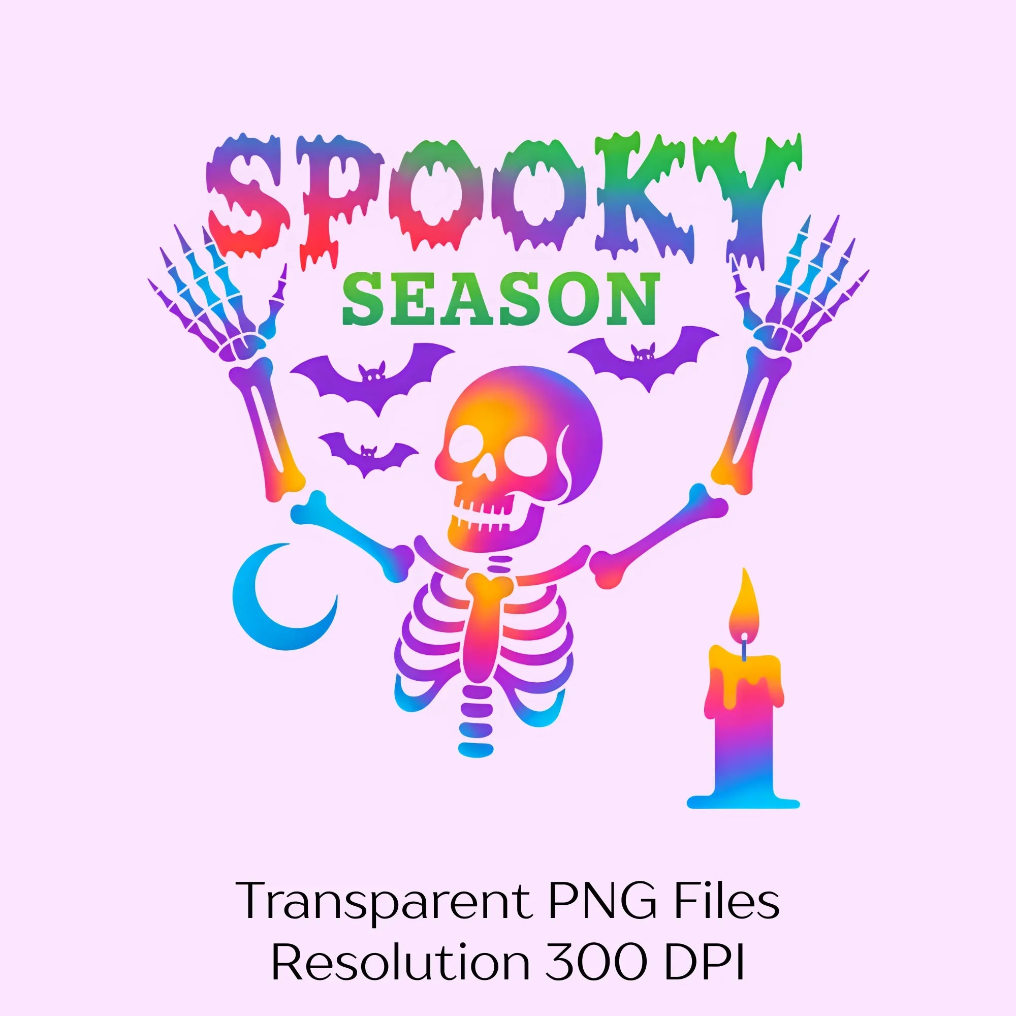 Spooky Season Neon Halloween Ghost Clipart Bundle - CraftNest - Digital Crafting and Art